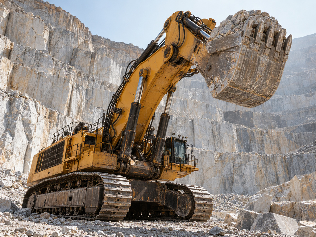 Mining & Heavy Plant Caterpillar 6060 hydraulic mining shovel at work