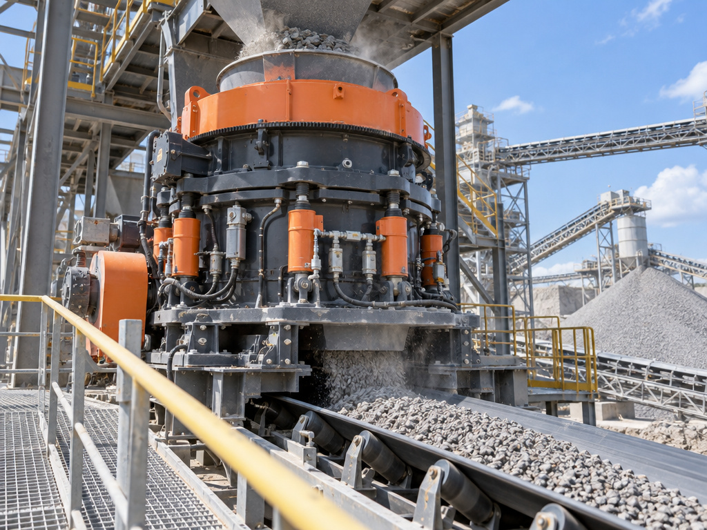 Sandvik CH Series Hydrocone crusher at work