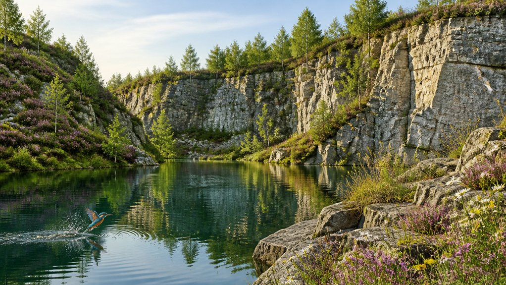abandoned UK quarries support diverse wildlife