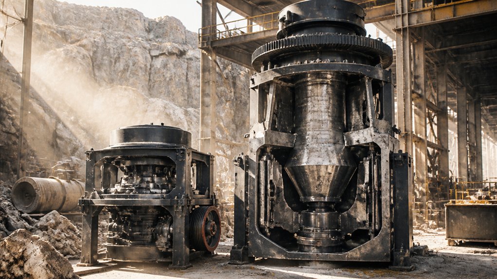 differences in crushing mechanisms
