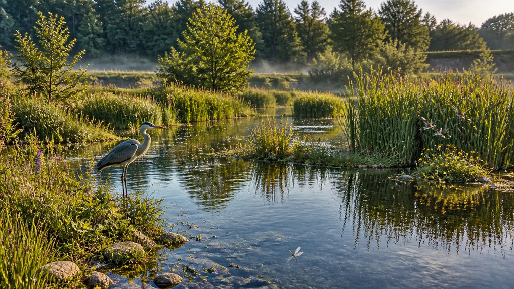 reclaimed sites become wetlands